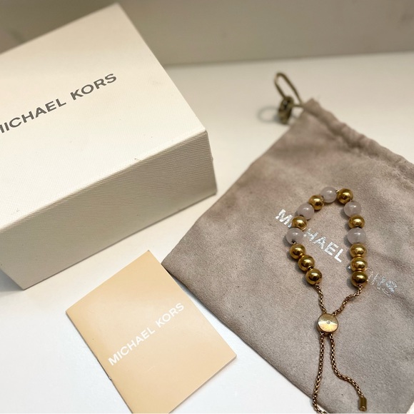 Michael Kors Slider Rose Quartz Bead Bracelet - Picture 2 of 6